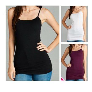 Set of 3 Basic Layering Tank Tops Plus Size 3X